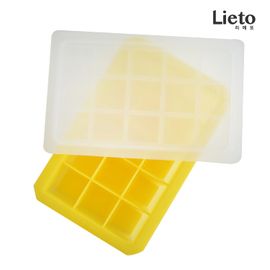 [Lieto_Baby]Lieto Silicone Ice Mold 15 Cubes_Embossing non-slip function_Made in KOREA